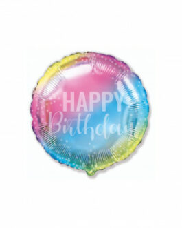 Mylar Happy Birthday Gradient Tondo 18″ 1pz