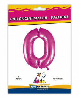 Mylar Numero 0 Fuxia Mega 40″ – 101cm 1pz