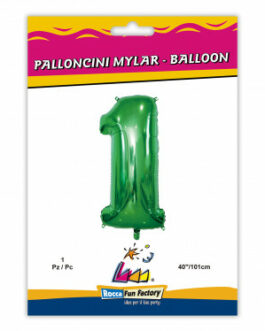 Mylar Numero 1 Verde Mega 40″ – 101cm 1pz