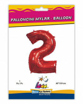 Mylar Numero 2 Rosso Mega 40″ – 101cm 1pz