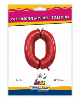 Mylar Numero 0 Rosso Mega 40″ – 101cm 1pz