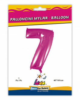 Mylar Numero 7 Fuxia Mega 40″ – 101cm 1pz