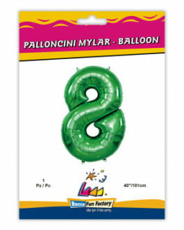 Mylar Numero 8 Verde Mega 40″ – 101cm 1pz