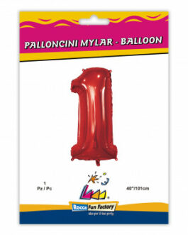 Mylar Numero 1 Rosso Mega 40″ – 101cm 1pz